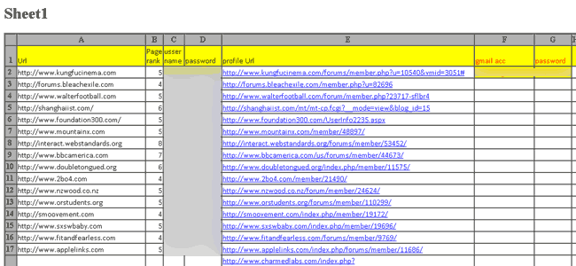 Link Spreadsheet