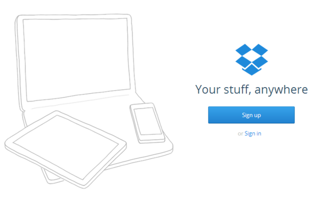 Dropbox Call To Action