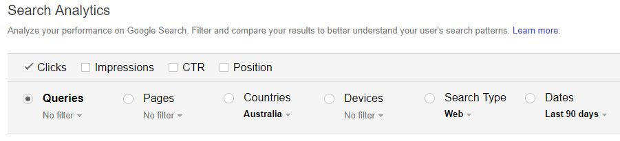 search console analytics